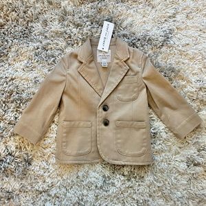 NWT Janie and Jack Baby Boy Khaki Blazer size 6-12 months